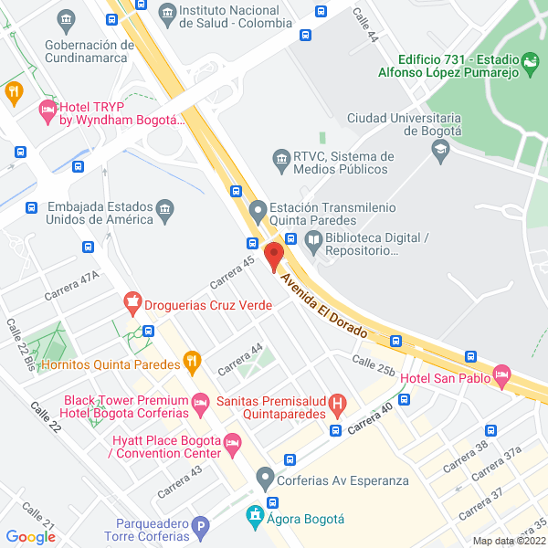 Mapa de Karibe Charter'S Ltda