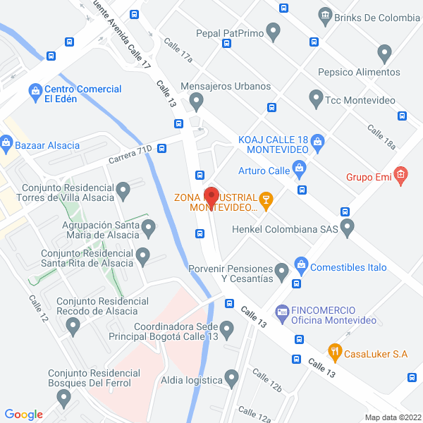 Mapa de Kenworth De La Montaña S.A.S.