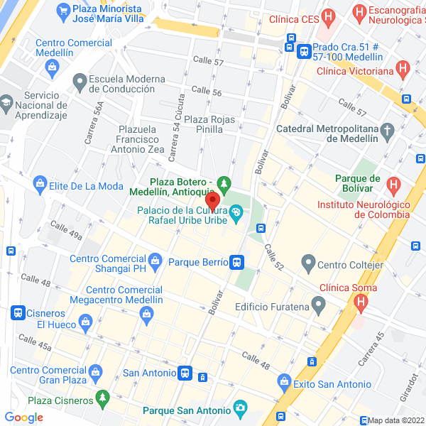 Mapa de Parqueadero Colombia La 52