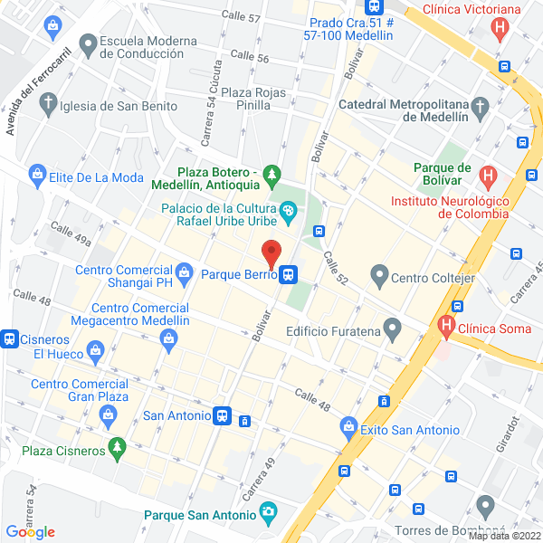 Mapa de Parqueadero Gaviria