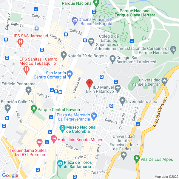 Mapa de Parqueadero La Seguridad