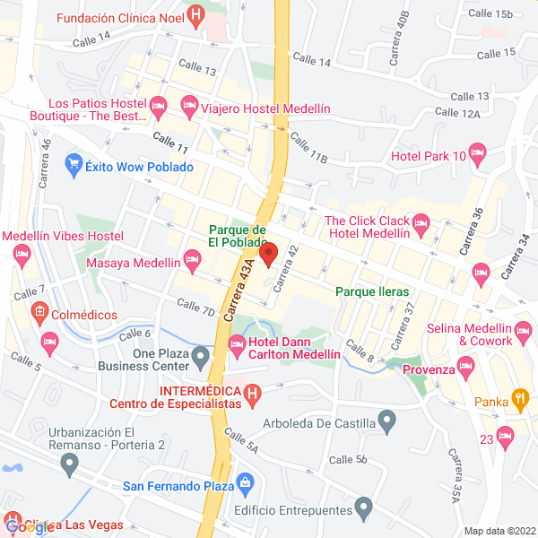 Mapa de Parqueadero Seguros Bolívar