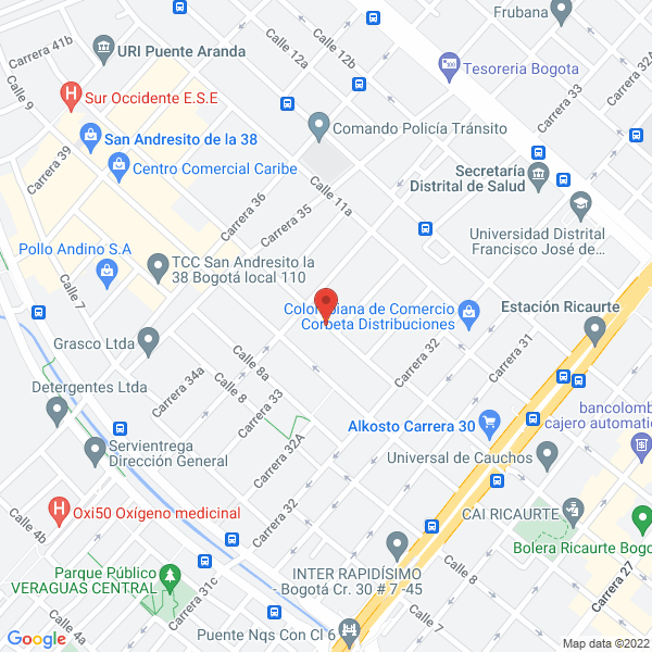 Mapa de Multicartón S.A.S.