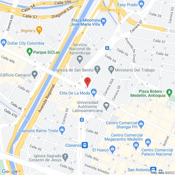 Mapa de Multicerámicas San Benito