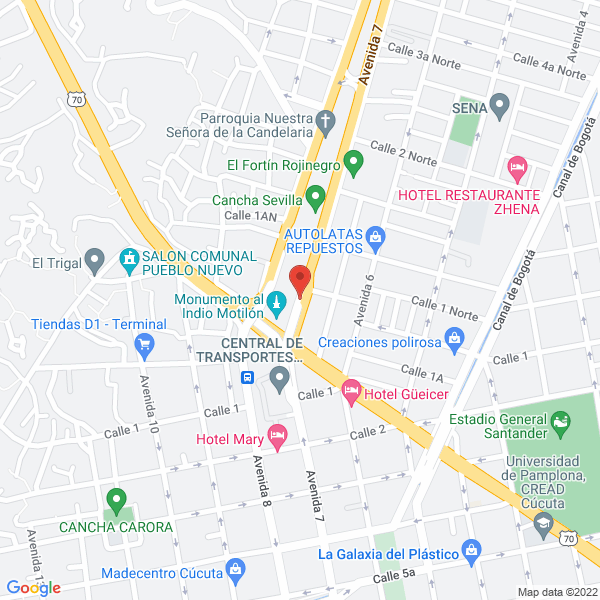 Map of Multialuminios Del Norte