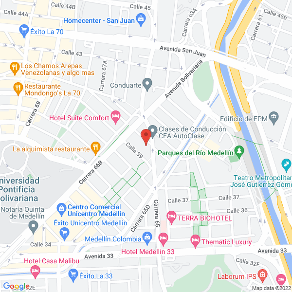 Mapa de Productora Y Comercializadora Odontológica New Stetic S.A.