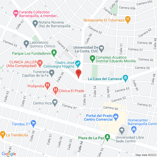 Map of M & E Ingeniería