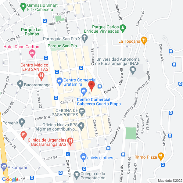 Map of Parqueadero Centro Comercial La Quinta