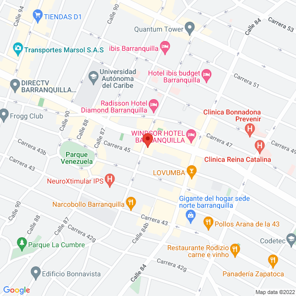 Map of Restaurante La Roma Pizzería & Trattoria