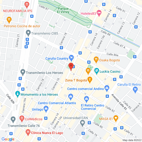 Mapa de La Vera Pizza