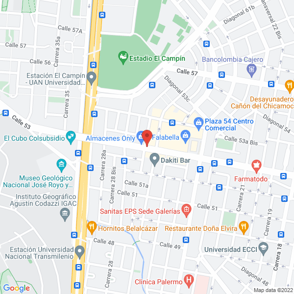 Mapa de Laboratorio Clínico Calle 53