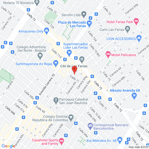 Mapa de Multiservicios Gráficos M Y C Ltda.