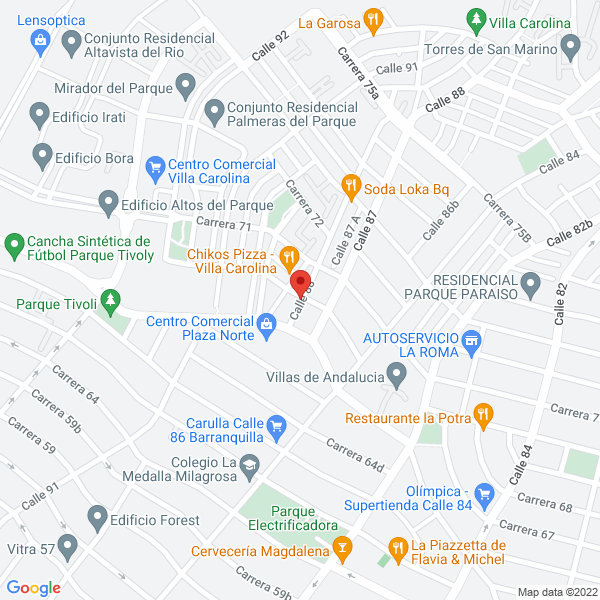Map of Napoles Pizza