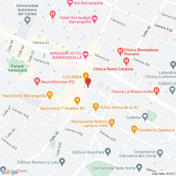 Map of Oncólogos Quirúrgicos Del Caribe Ltda.