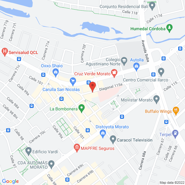 Mapa de Ortopédicos Shaio