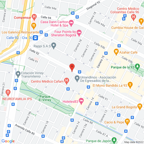 Mapa de Parking De La 92