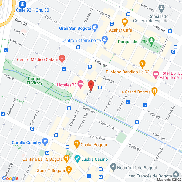 Mapa de Parking International