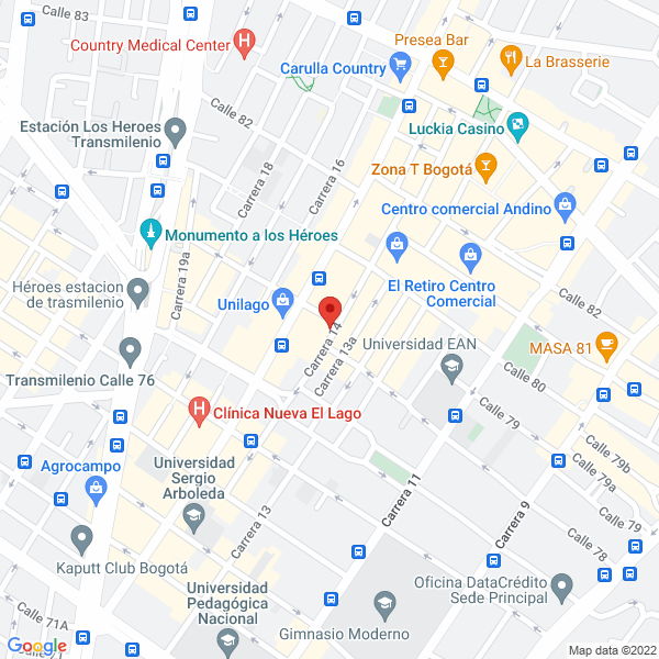 Mapa de Parqueadero Cr14 78 43