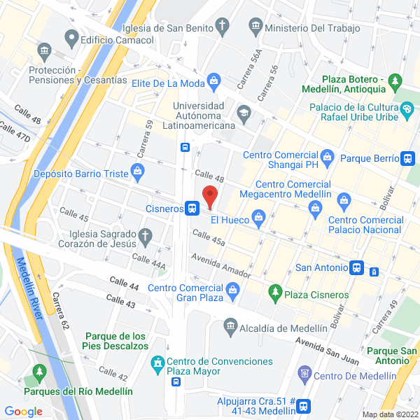 Mapa de Parqueadero El Pompano