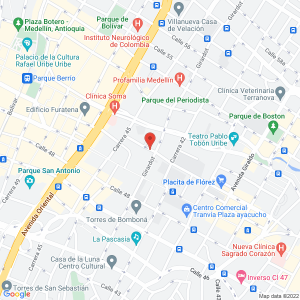 Mapa de Parqueadero Los Farallones