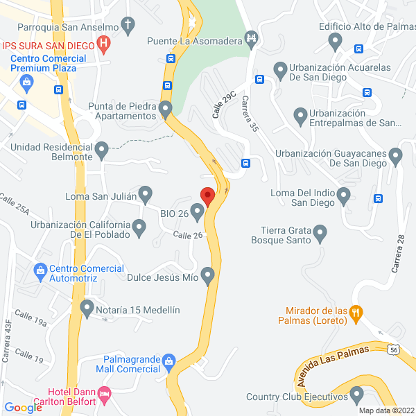 Mapa de Palmitas Restaurante