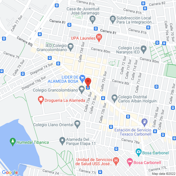 Mapa de Pastelería Bacatá