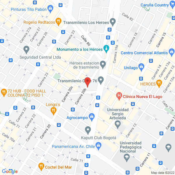 Mapa de Proviarte Ltda.