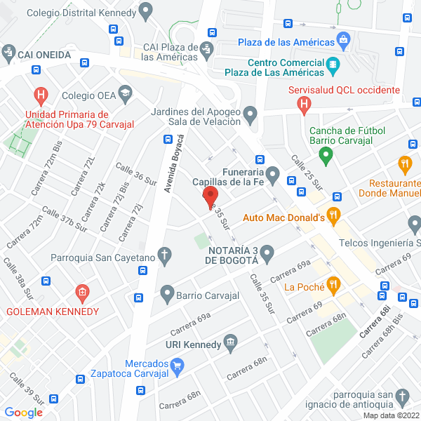 Mapa de Prozinc Ltda.