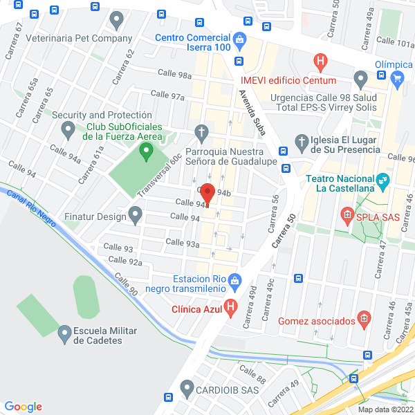 Mapa de Publimetálicas Calderón