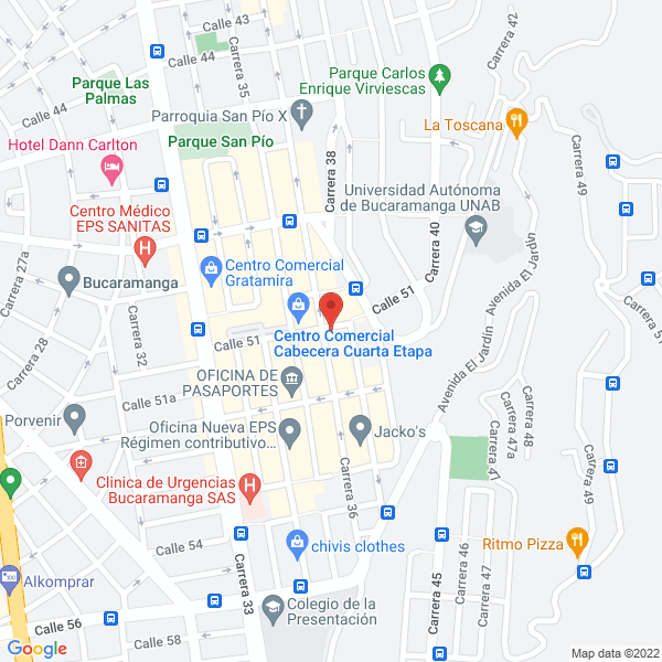 Map of Puff Tienda De Comics