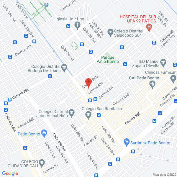 Mapa de Pulidora Boyaca