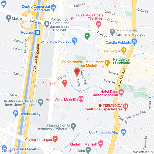 Mapa de Parroquia Santa María De Los Dolores