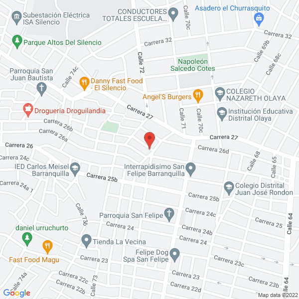 Map of Pasabocas Jenas Y Pastas Alimenticias