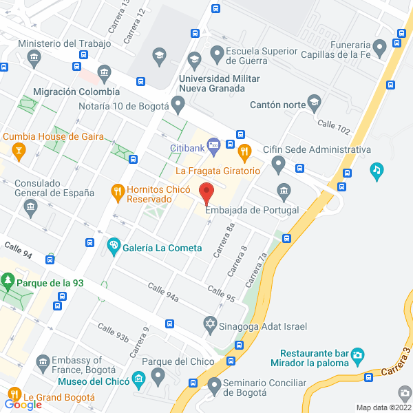 Mapa de Proximity Colombia S.A.