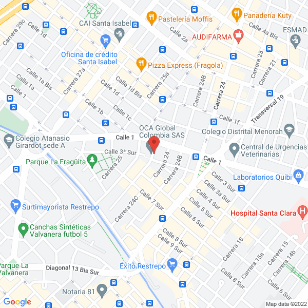 Mapa de Moravi S.A.S.