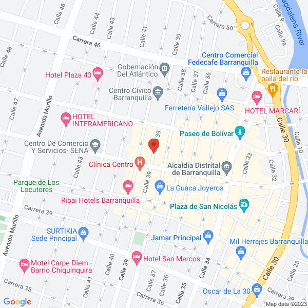 Map of Mosquera Collazo Nelly Del Carmen