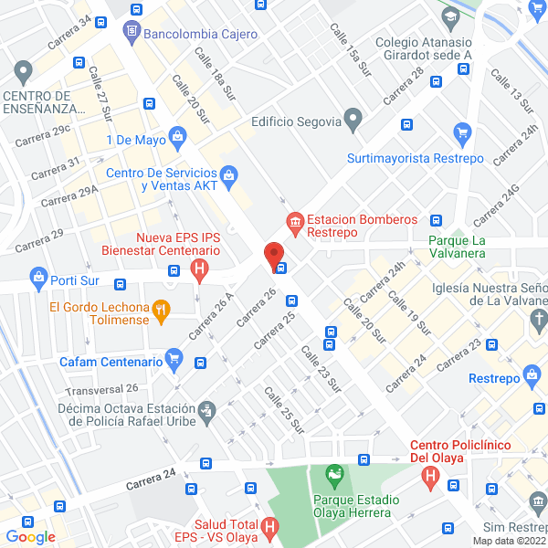 Mapa de Moto Planet S.A.S.