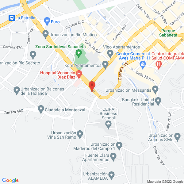 Mapa de Muelles Sabaneta