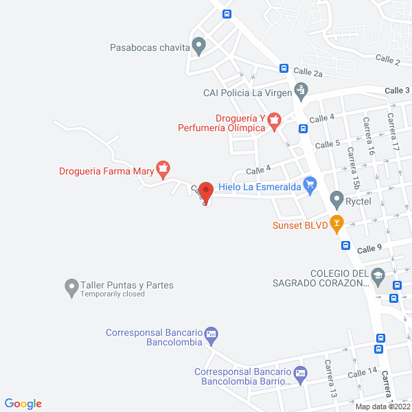 Map of Puertas Mecánicas La Rápida-Metalrios