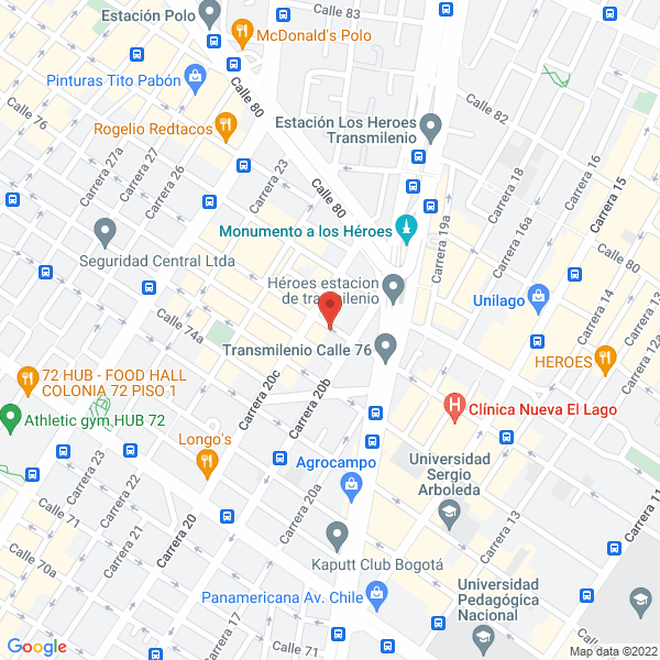 Mapa de Publicaciones Cristianas Iberoamericanas Ltda