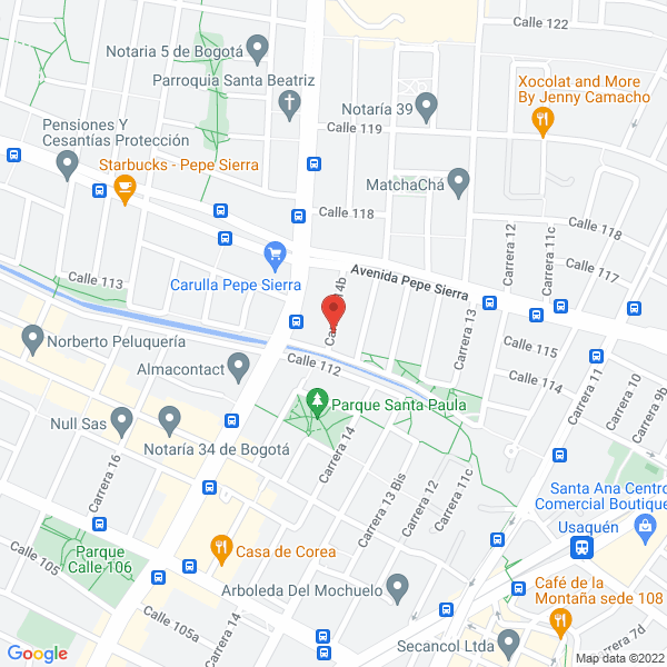 Mapa de Peña Gónzalez & Asociados Abogados