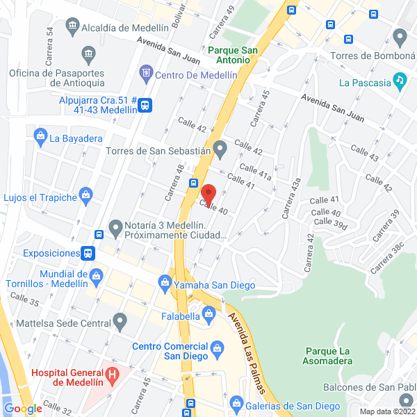 Mapa de Radiadores Antioquia