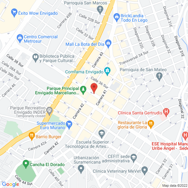Mapa de Salón De Billares El Parque No 2