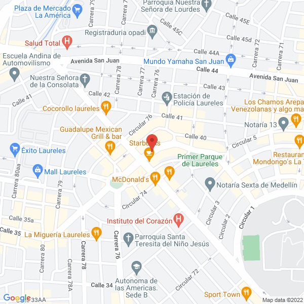 Mapa de Salón Uñas Acrílicas