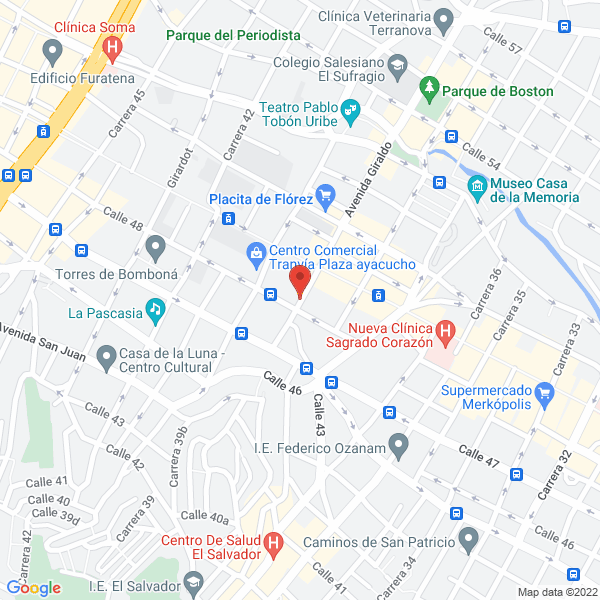 Mapa de Pizzeria Mediterráneo