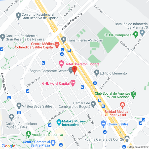 Mapa de Sanford Colombia S.A.