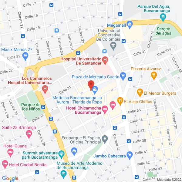 Map of Santandereana De Empastes