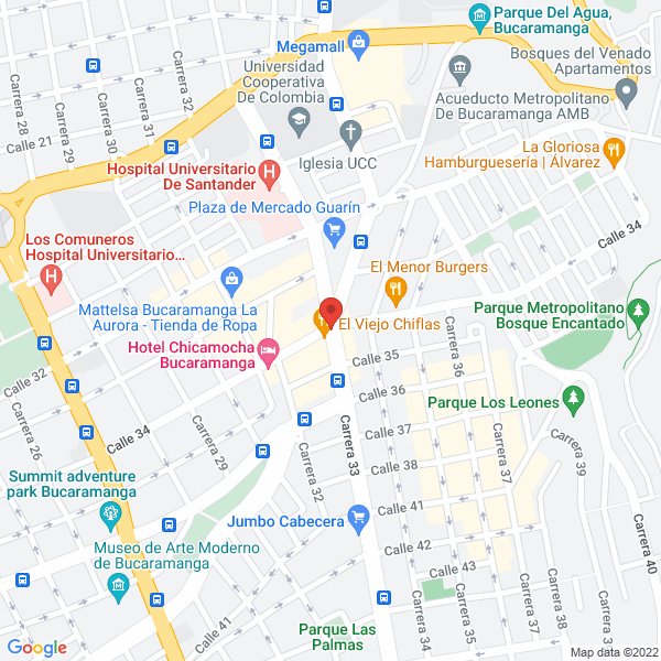Map of Restaurante El Viejo Chiflas