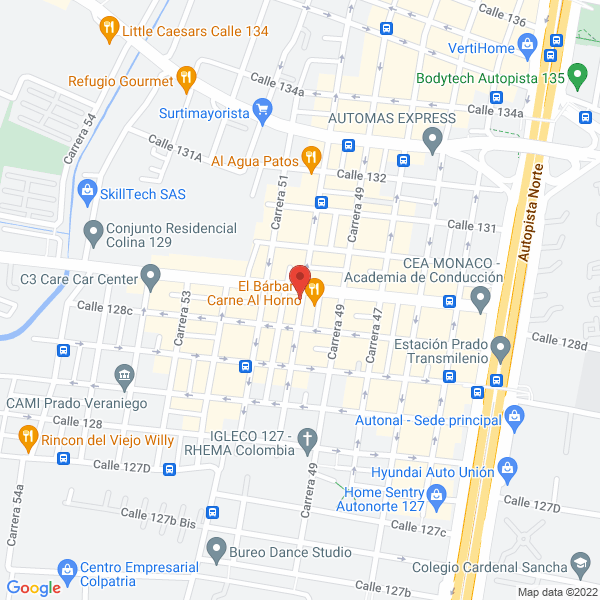 Mapa de Restaurante Feliz Chino