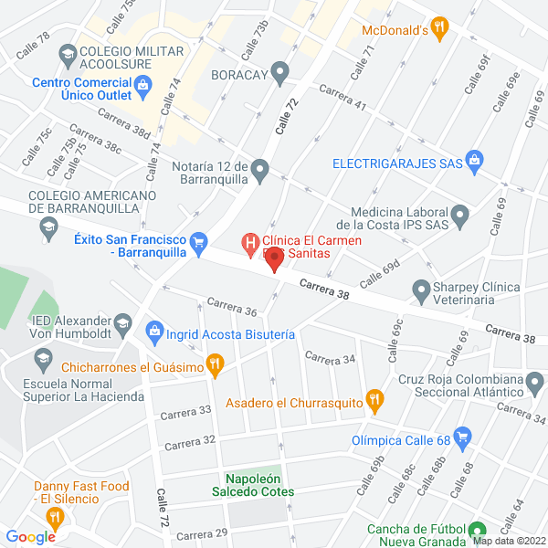 Map of Restaurante La Cocina De Mami